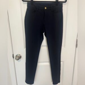 Michael Kors Slim Fit Ponte Knit Pants - Navy - Size 4